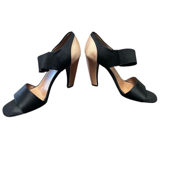 Prada Iconic Retro Satin Sandals Shoes Slingback Peep Open Toe Pumps Size 39 - Picture 2 of 16